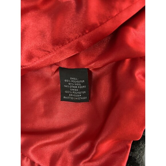 Mossimo Tweed Jacket Womens M Houndstooth Collarless Black Grey Twee 3/4 Sleeve - Picture 10 of 13